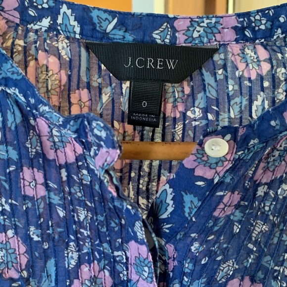 J. Crew super fine cotton shirt w floral print - Picture 5 of 6
